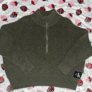 Calvin Klein Jeans Green Cowl Neck Sweater